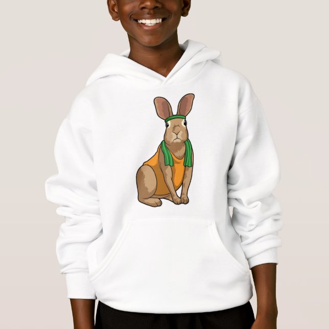 Lapin comme coureur avec serviette (Devant)