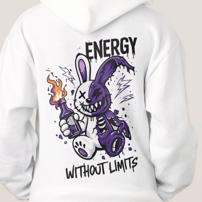Lapin Cyberpunk Graphique - Énergie Sans Limites S (Cyberpunk Rabbit Graphic hoodie )