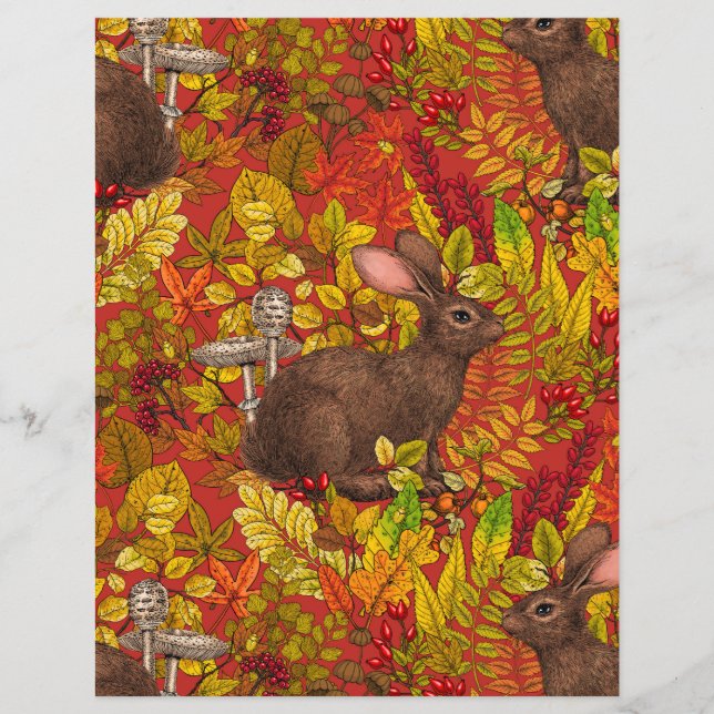 Lapin d'automne en rouge (Devant)