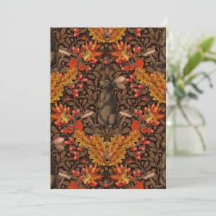 Lapin d'automne sur brun