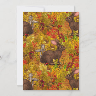 Lapin d'automne sur ocre