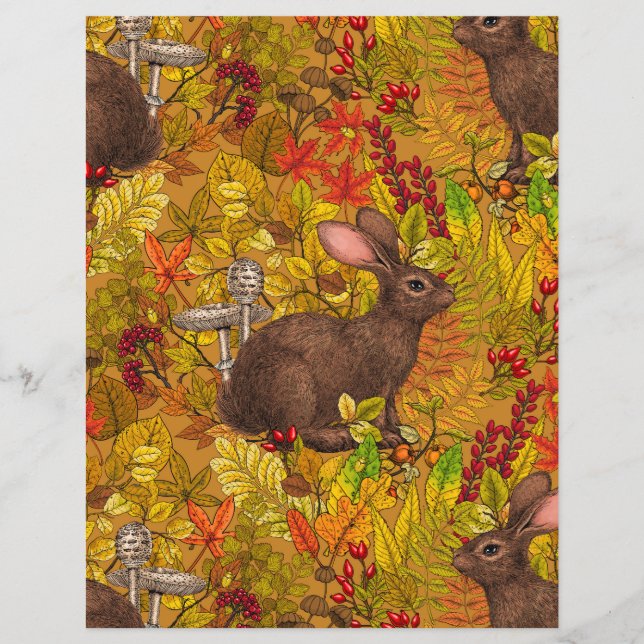 Lapin d'automne sur ocre (Devant)