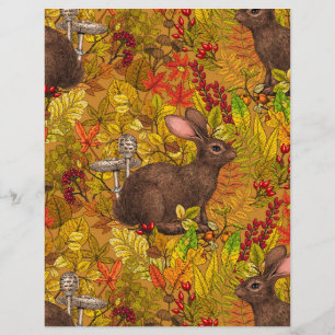 Lapin d'automne sur ocre