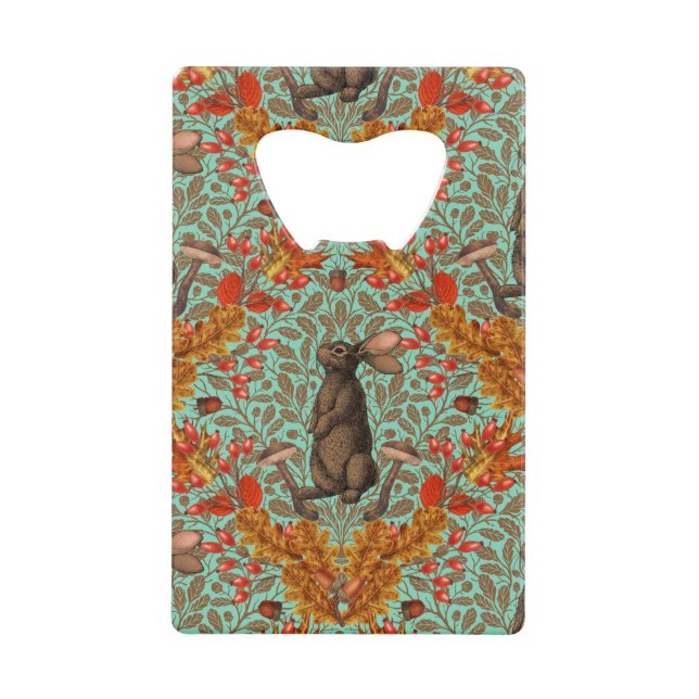Lapin d'automne sur vert clair (Devant)