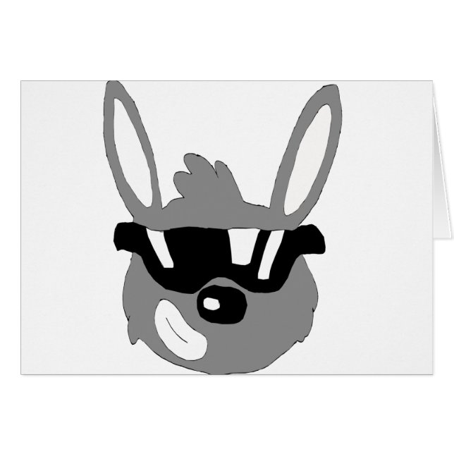 Lapin de bande dessinée avec des lunettes de (Devant horizontal)
