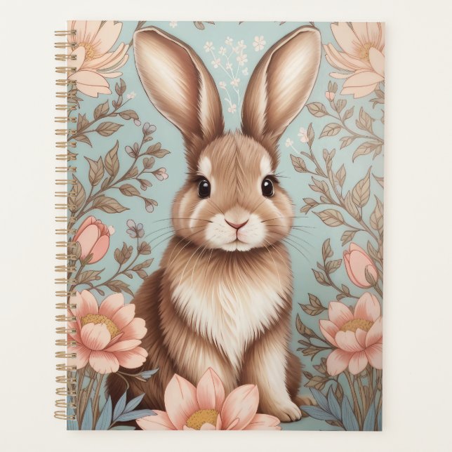 Lapin de bébé mignon Floral pastel  (Devant)