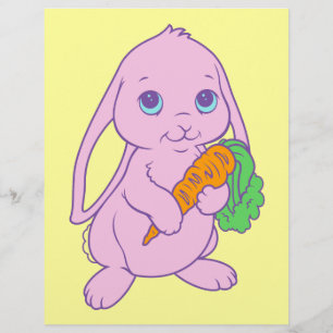 Lapin de dessin animé mignon kawaii Carotte