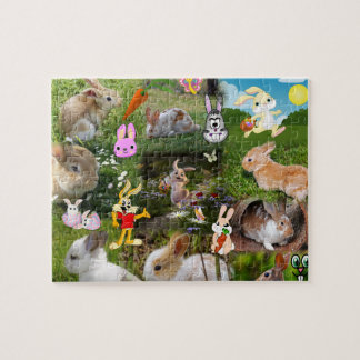 Lapin de dessin / Puzzle de lapin de bébé Puzzle p