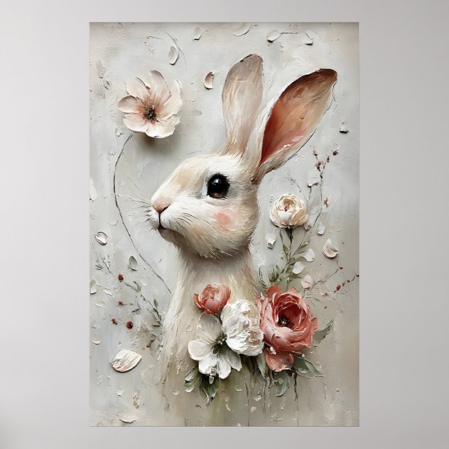 Lapin de Fleur de Pâques, Impression de Lapin de P (Devant)