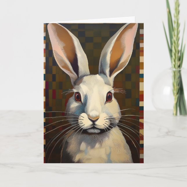Lapin de l'art folklorique Carte vierge (Devant)