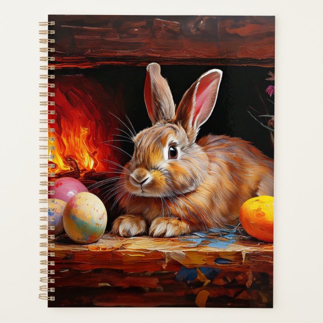 Lapin de Pâques avec œufs de Pâques (Devant)