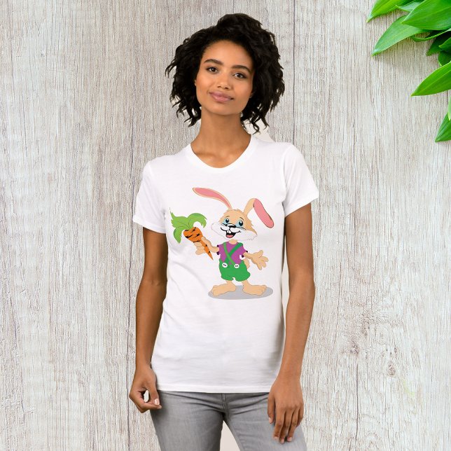 Lapin De Pâques Avec T-shirt Femme Carotte (Créateur téléchargé)