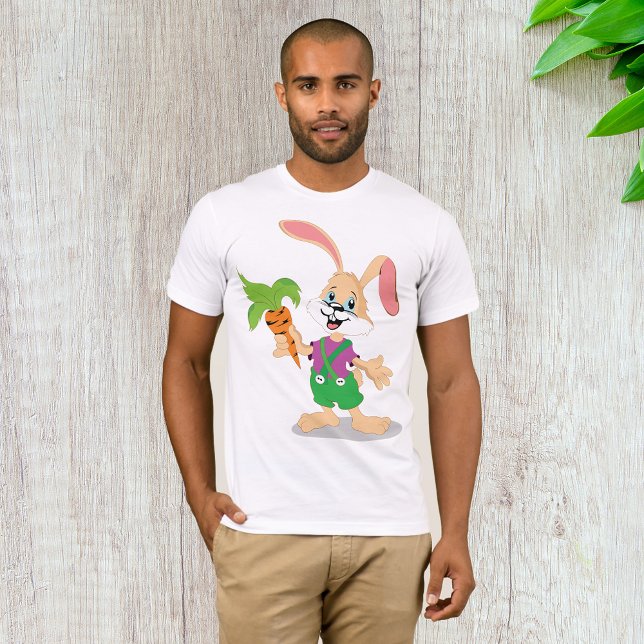 Lapin De Pâques Avec T-shirt Mens Carottes (Créateur téléchargé)