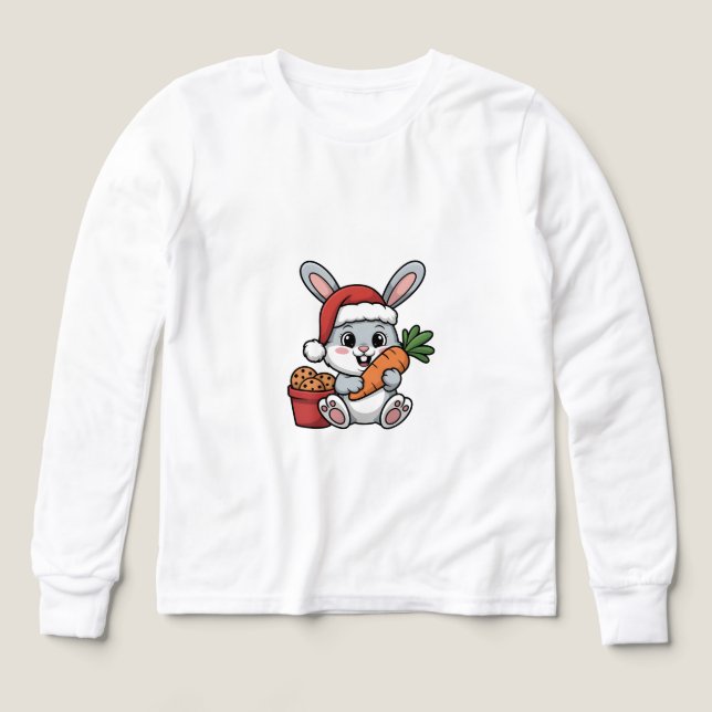 Lapin de Pâques Carotte Noël Drôle Cute Fête (Motif recto)