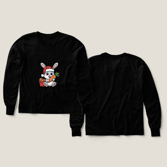 Lapin de Pâques Carotte Noël Drôle Cute Fête (Motif recto et verso)