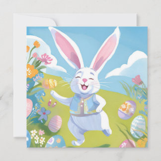 Lapin de Pâques | Carte de Fleur Sauvage de Pâques