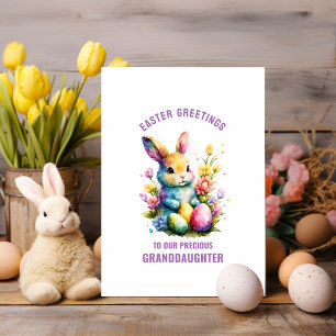 Lapin de Pâques Coloré Carte de Vœux pour Petite-F
