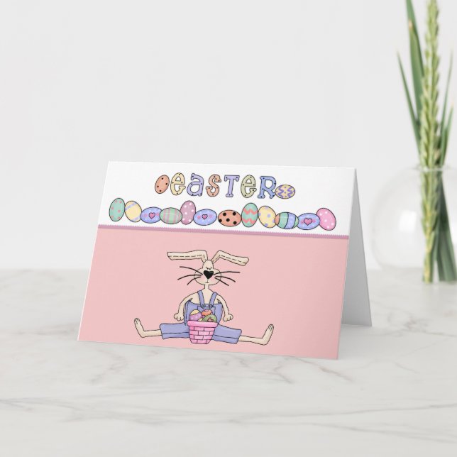 Lapin de Pâques D8 - Carte de vœux de Pâques (Devant)