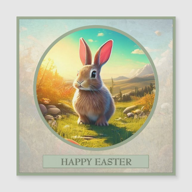 Lapin de Pâques dans la Magie du Printemps (Devant)