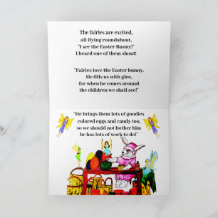 LAPIN DE PÂQUES ET FÉES CARTE