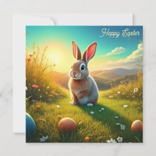 Lapin de Pâques et œufs colorés dans la magie du p