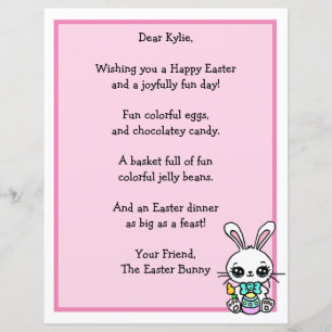 Lapin de Pâques et poème Jeu aux lettres de l'enfa