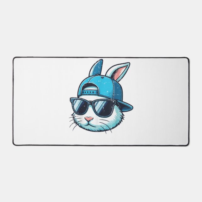 Lapin de Pâques Face Casquette de Baseball Lunette (Recto)