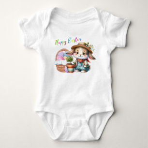 Lapin de Pâques heureux Body bébé
