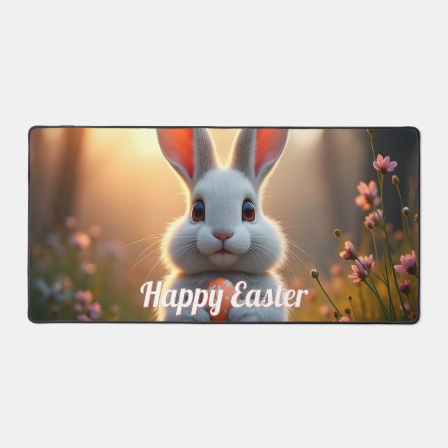 Lapin de Pâques heureux dans la magie du printemps (Recto)