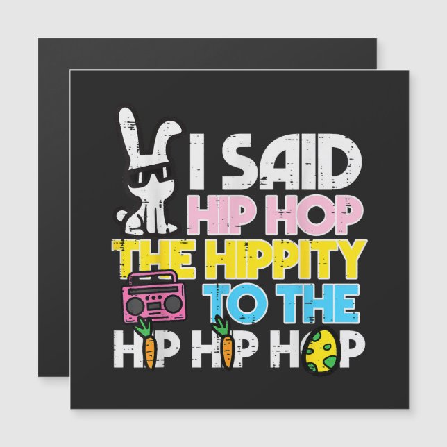 Lapin de Pâques Hip Hop Hippity  (Devant / Derrière)