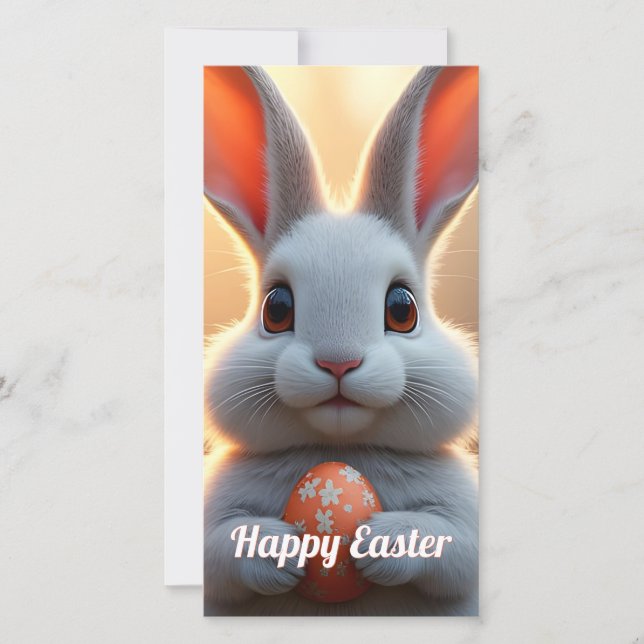 Lapin de Pâques joyeux dans la magie du printemps (Devant)