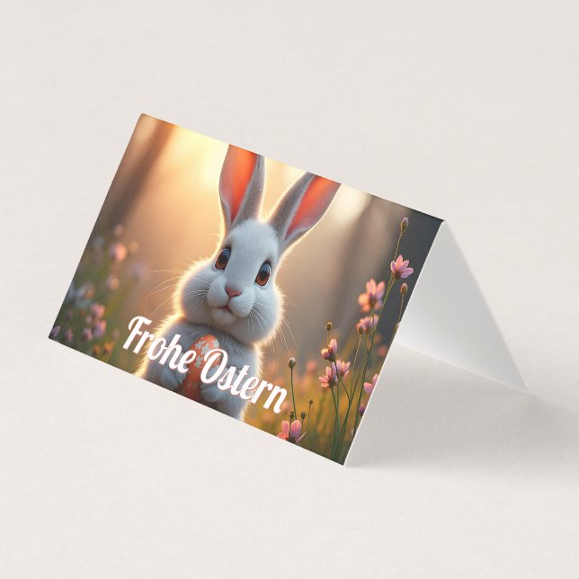Lapin de Pâques joyeux dans la magie du printemps (Front)