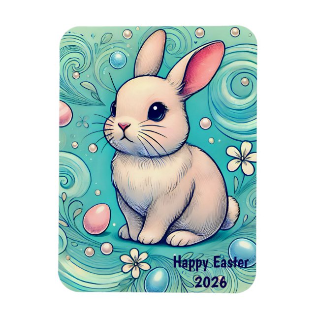 LAPIN ~ DE ~ PÂQUES ~ Magnet Photo Flexible (Vertical)