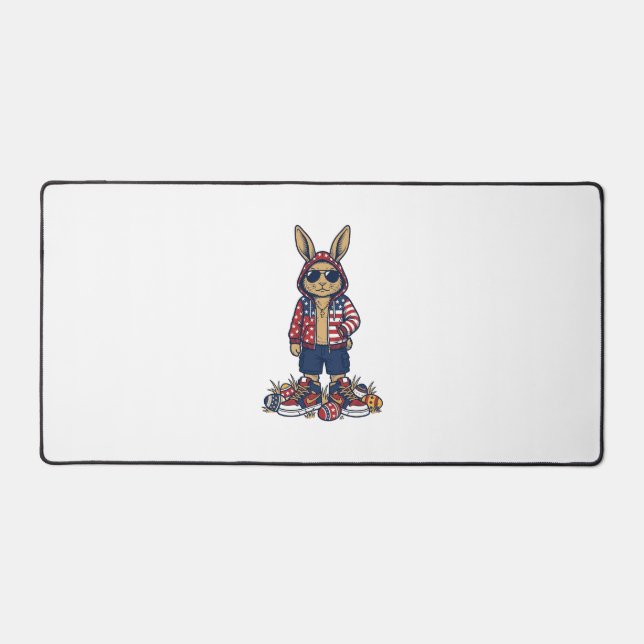 Lapin de Pâques Patriotique Chemise Vintage Vector (Recto)