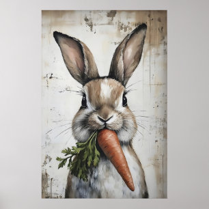 Lapin de printemps Impression de carotte, Lapin de
