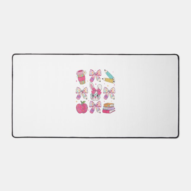 Lapin Drôle Coquette Nœud Lapin Professeur Pâques  (Recto)