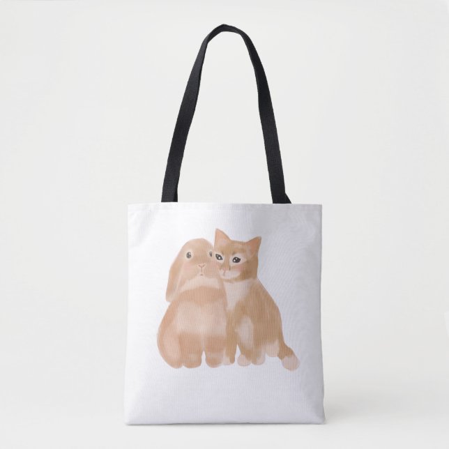 lapin et chat ! sac fourre-tout ! (Devant)
