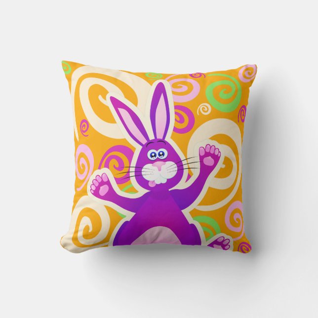 Lapin fou, coussin (Recto)