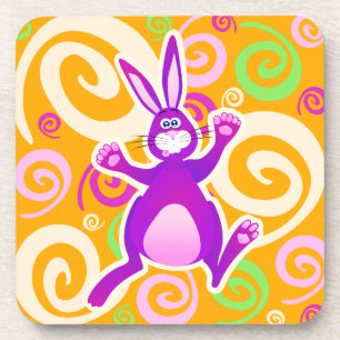 Lapin fou, dessous de verre