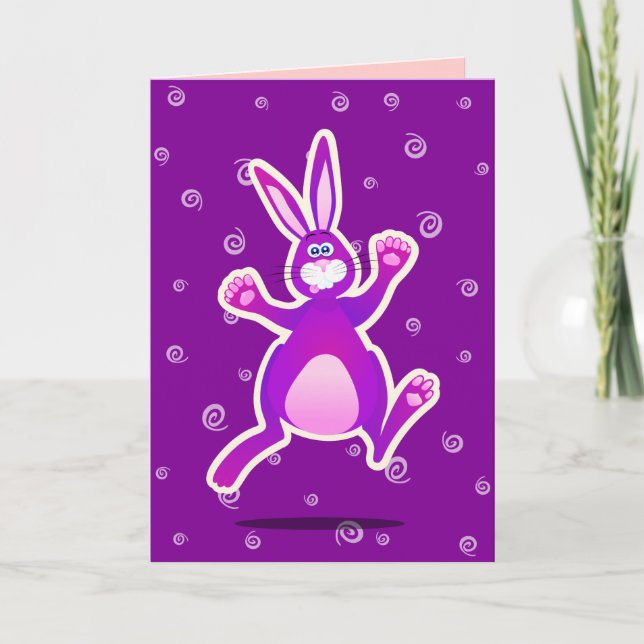 Lapin funky, carte de voeux (Devant)