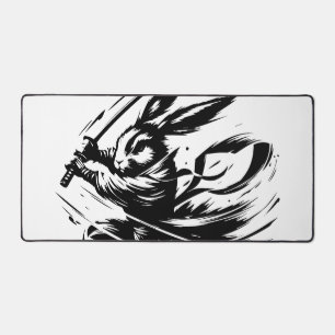 Lapin Guerrier Samouraï à l'Encre Noire