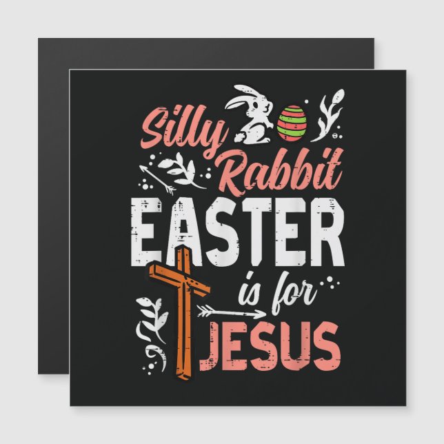 Lapin idiot chrétien Pâques pour Jésus (Devant / Derrière)