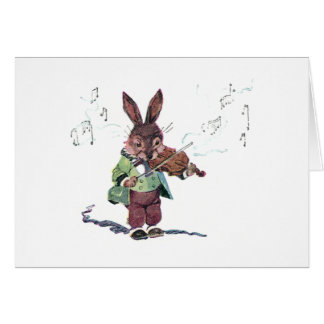 Lapin jouant le violon