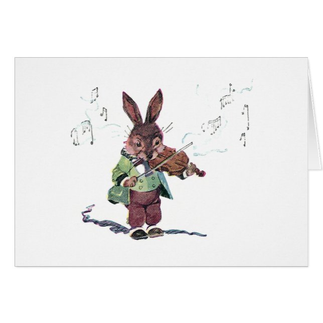 Lapin jouant le violon (Devant horizontal)
