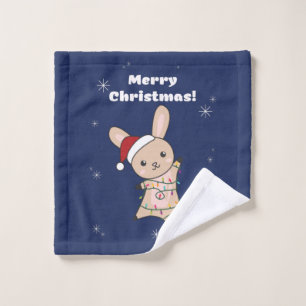Lapin Joyeux Noël Animaux d'hiver Lapins Laver