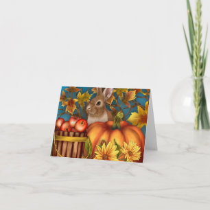 Lapin Lapin Carte pour notes Automne