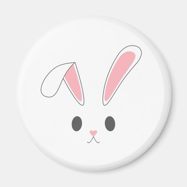 Lapin lapin de Pâques simple et mignon | Magnet (Devant)