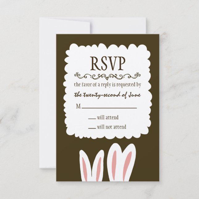 Lapin Lapin Mariage RSVP (Devant)