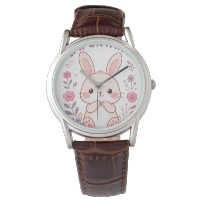 Lapin Mignon Amour de Soi Montre Citation- Vous Êt (devant)