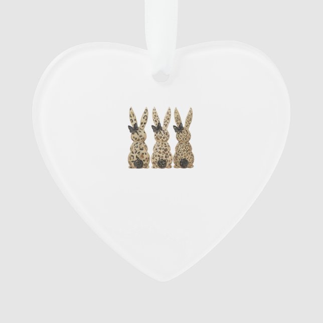 Lapin Mignon Arc Léopard Drôle de Pâques Chrétien  (devant)